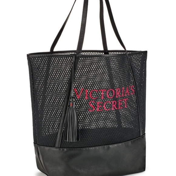 Victoria's Secret Handbags - NWT Victoria's Secret Logo Mesh Shopper Tote Bag